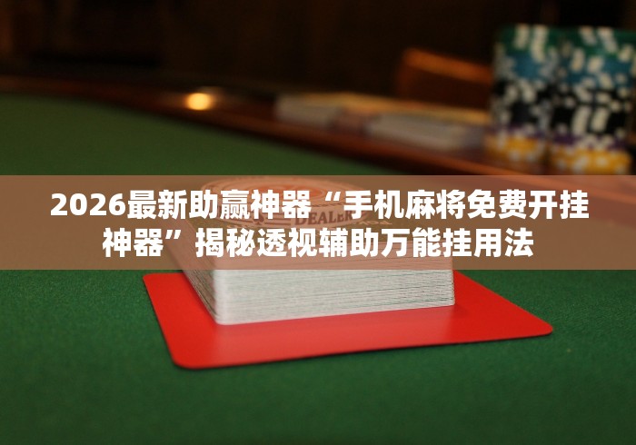 2026最新助赢神器“手机麻将免费开挂神器”揭秘透视辅助万能挂用法