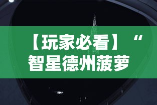 【玩家必看】“智星德州菠萝透视插件工具	”真实开挂技巧分享